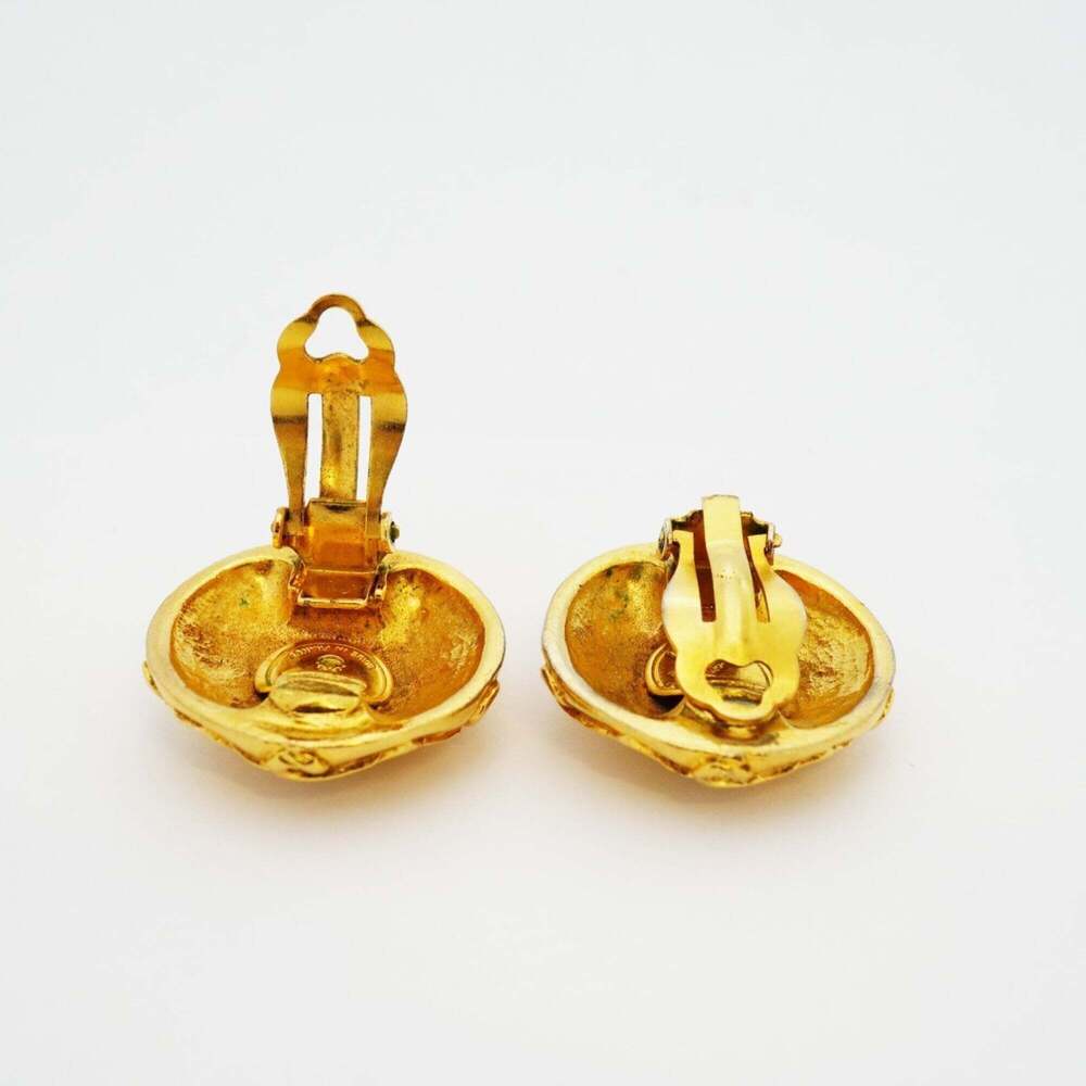 CHANEL Gold Logo Earrings - Picture 3 of 7